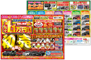 【11/30まで】初売りを先取り！頭金￥0で月々1.1万円から新車に乗れる！静内店