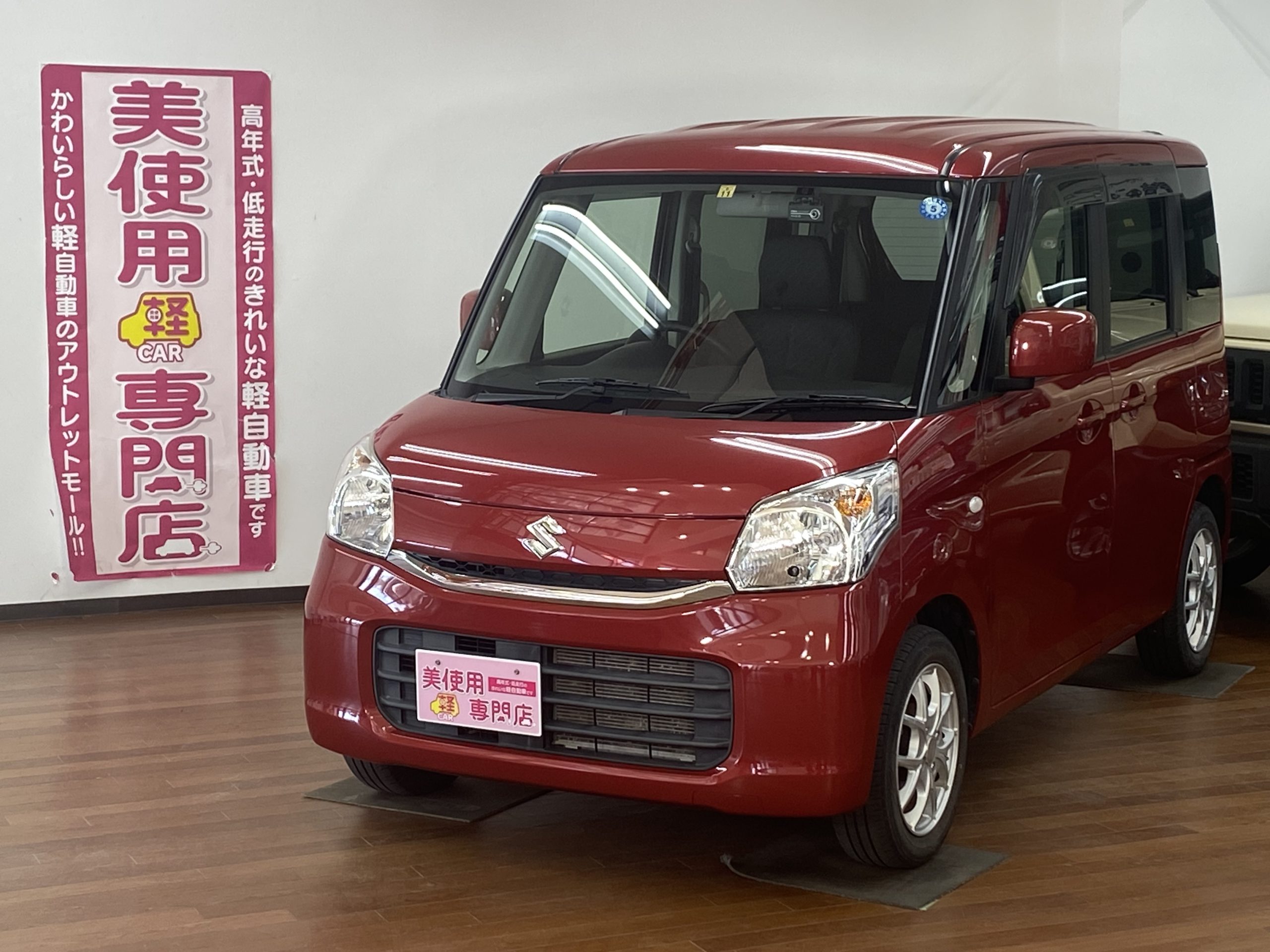 スズキ スペーシア660 G 4WD 社外CDオーディオ 社外ドラレコ (レッド)