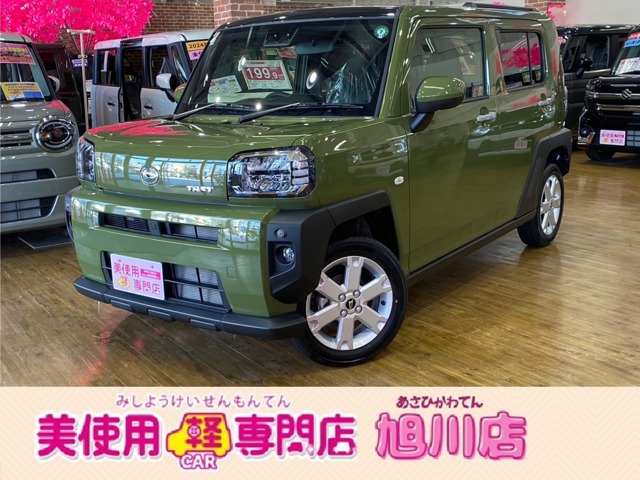 タフト G 4WD 純正ナビ LEDヘッドライト LEDフォグライト 両席シートヒーター(フォレストカーキーメタリック)
