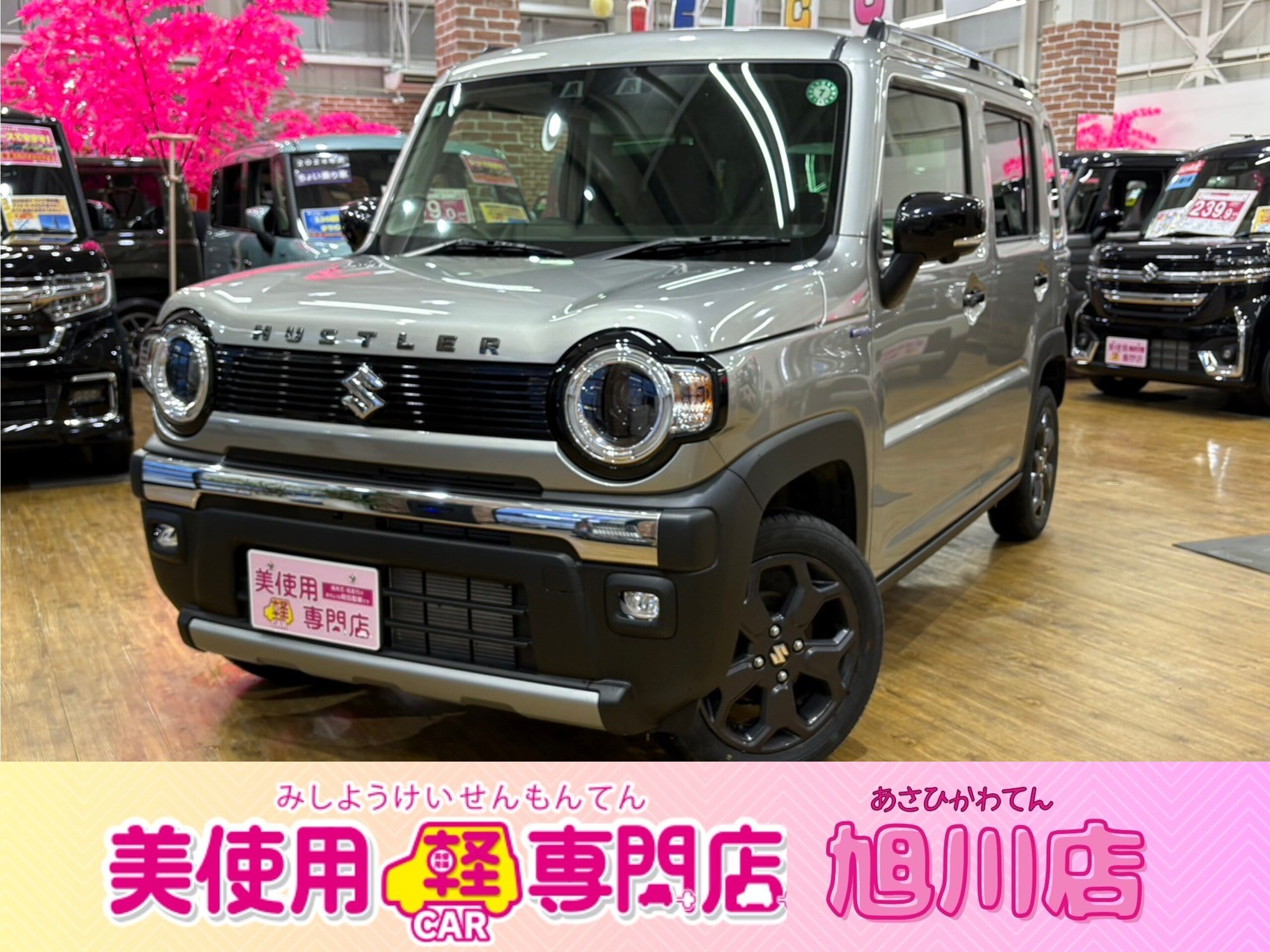 ハスラー タフワイルド 4WD 全方位モニター付きナビ(スチールシルバーメタリック)