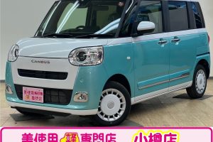 ダイハツ　ムーヴキャンバス　STRIPES　S　(シャイニングホワイトパール×ファインミントメタリック)