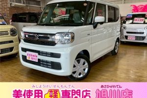 スペーシア 660ハイブリッドG 4WD レーンキープアシスト 障害物センサー 衝突被害軽減ブレーキ オートマチックハイビーム シートヒーター (ピュアホワイトパール)