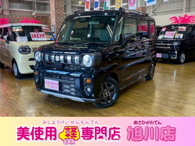 スズキ スペーシア 660ギア ハイブリッドXZ 4WD アダプティクルーズコントロール 衝突被害軽減ブレーキ レーンキープアシスト アイドリングストップ 障害物センサー オートマチックハイビーム フルフラットシート シートヒーター 衝突被害軽減ブレーキ 両側電動スライドドア