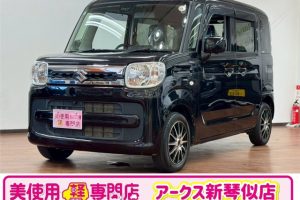 スズキ スペーシア660 ハイブリッド X 4WD　ユーザー買取両側パワスラシートヒーター （ブルーイッシュブラックＰ３）