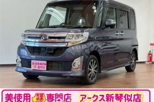ダイハツ タント 660 カスタム X トップエディション SAII 4WD　純正ナビBTフルセグETCバックカメラ （メテオライトグレーイリュージョナルパール）