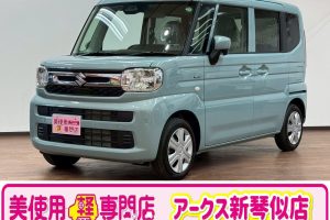 スズキ スペーシア 660 ハイブリッド G 4WD　セーフティサポート　シートヒーター　コネクテッドローン （オフブルーメタリック）