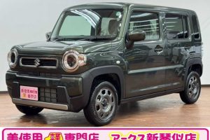 スズキ ハスラー 660 ハイブリッド G 4WD クルコン プッシュスタート コーナリングセンサー アイドリングストップ スノーモード ヒルディセントコントロール 横滑防止 衝突軽減 シートヒーター (クールカーキPM)
