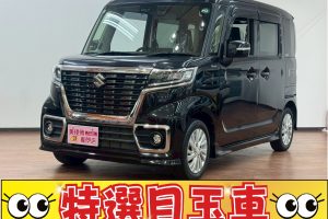 スズキ　スペーシアカスタム　HYBRIDGS　４ＷＤ　フルセグナビ　バックカメラ　エンジンスターター　ドライブレコーダー　片側電動スライドドア　プッシュスタート　キーレス　衝突軽減ブレーキ　横滑防止　純正ホイール　シートヒーター