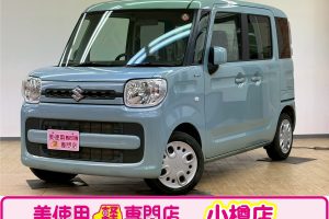 スズキ スペーシア 660 ハイブリッド G 4WD　ドライブレコーダー　オーディオ　シートヒーター　電動格納ミラー　横滑り防止 （オフブルーメタリック）