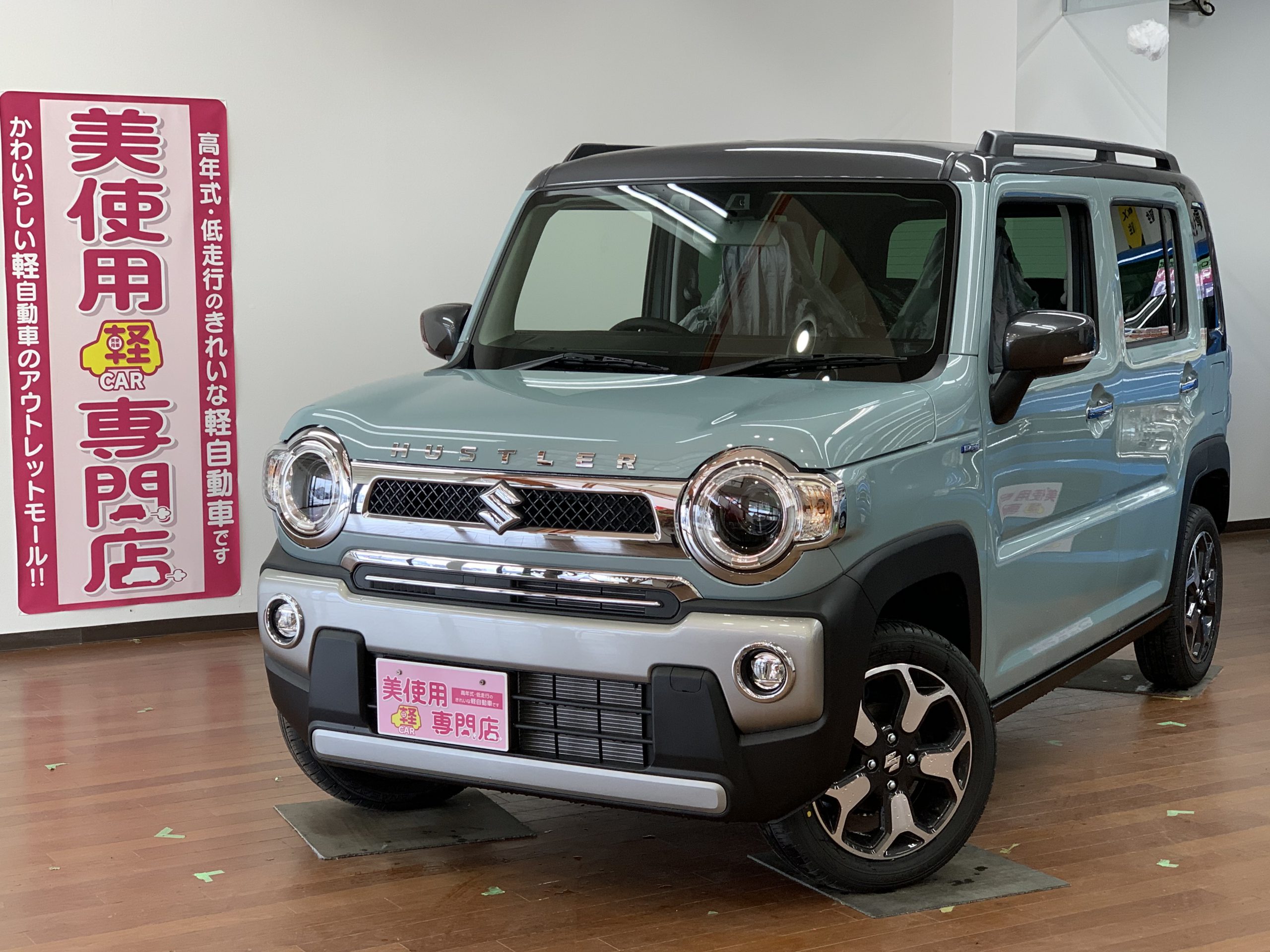 スズキ ハスラー660 Jスタイル 4WD Pスタート シートヒーター (ブルーメタリックツートン)
