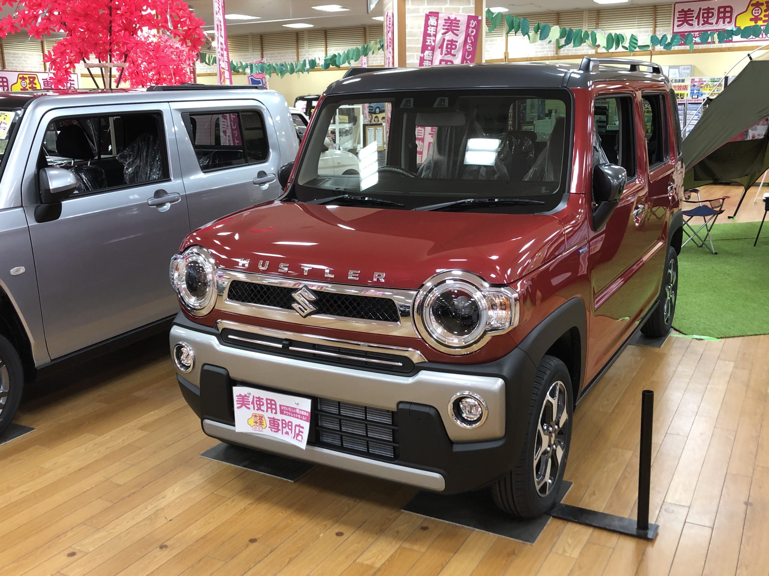 スズキハスラー Jスタイルターボ 4WD 全方位カメラ 届出済未使用車 衝突被害軽減ブレーキ ターボ車 プッシュスタート LEDヘッドライト フォグランプ ヒルディセントコントロール オートエアコン アイドリングストップ パドルシフト