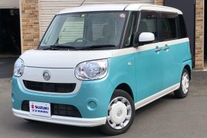 ダイハツ ムーヴキャンバス660 X 4WD　ワンセグナビ　エンスタ　スマートキー （グリーンホワイト）