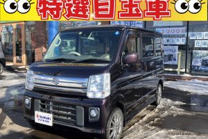 スズキ　エブリィワゴン　PZターボ　４WD　片側パワースライドドア　衝突軽減ブレーキ　ドライブレコーダー　