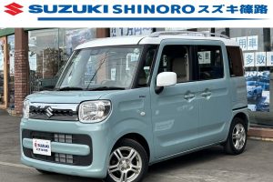 スズキ　スペーシア　ハイブリッドX　４WD　レーダーブレーキサポート　ナビTV　シートヒーター