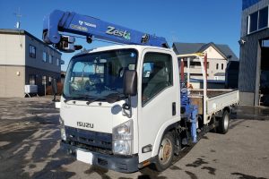 平成24年　エルフ2ｔ3段クレーン　4ＷＤ　★フックイン　★軽々ゲート付
