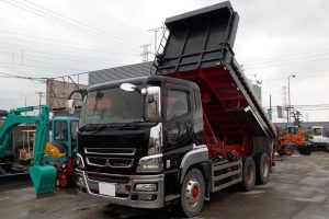 平成26年　三菱　スーパーグレート大型ダンプ　２デフ・電動コボレーン・ベッド付（車検令和6年11月）