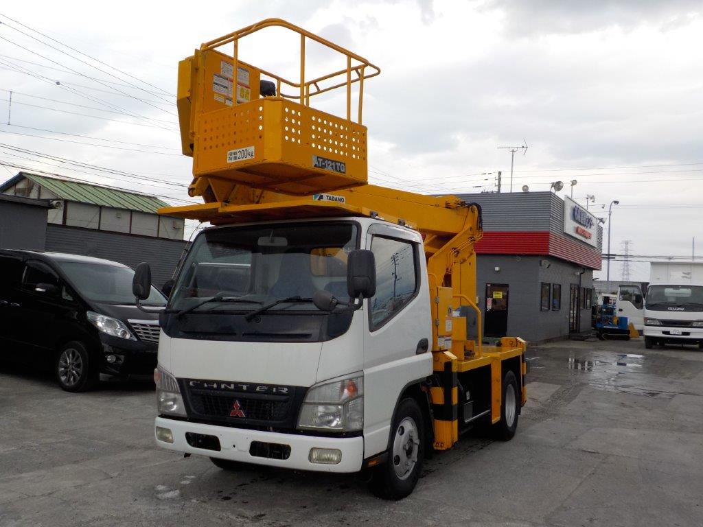 三菱 キャンター 11.9m高所作業車 スチールバケット