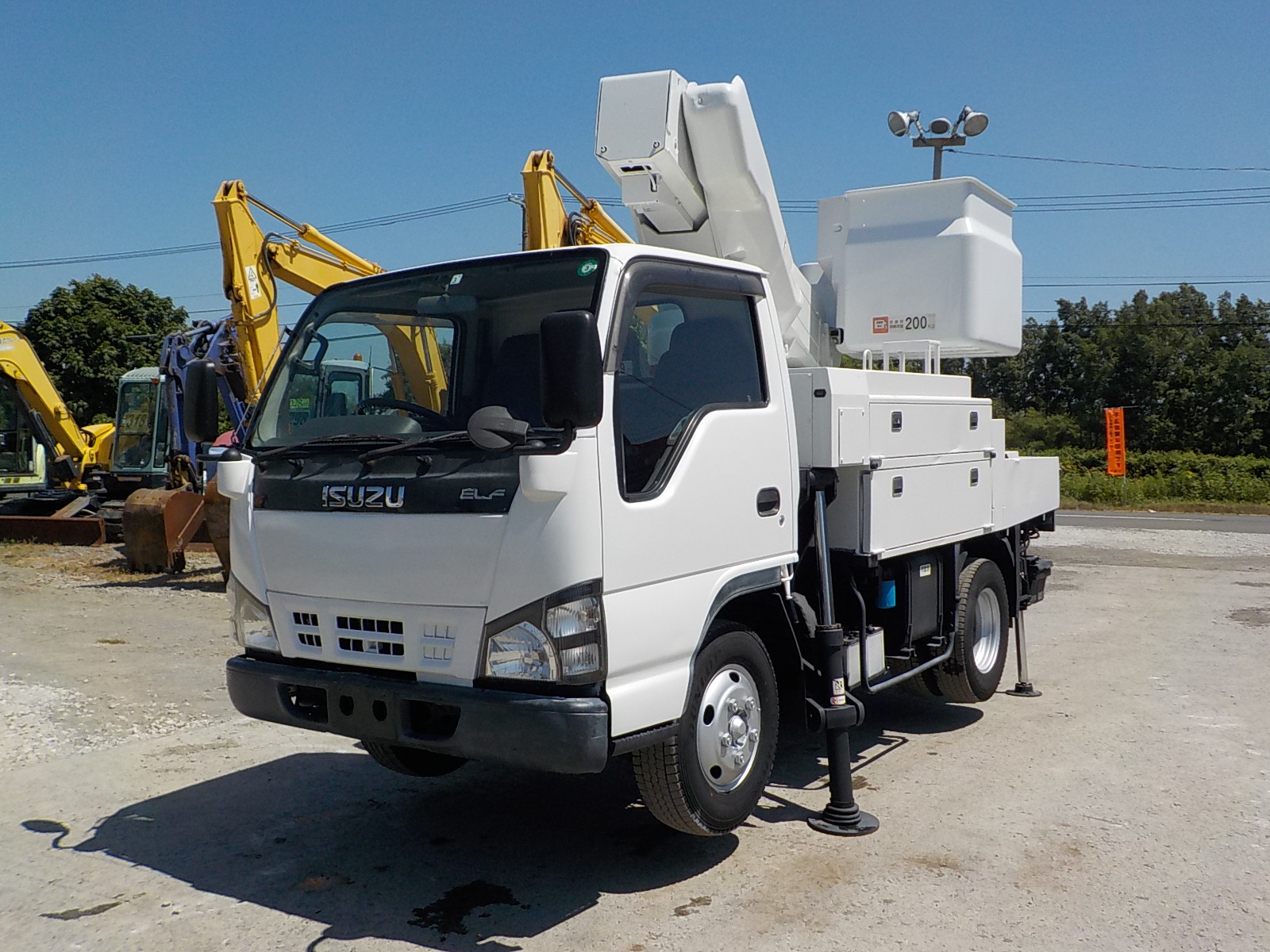 平成18年 エルフ9.7m高所作業車 電工仕様