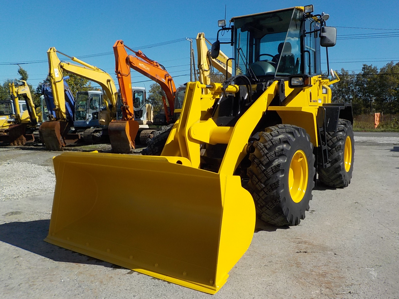 平成16年 コマツ ホイールローダー WA100-5 1.3㎥ 新品スノースパイクタイヤ