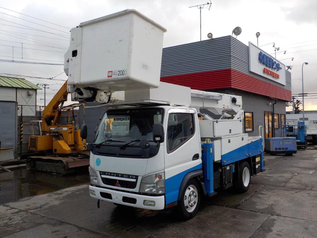 平成19年 三菱 キャンター 14.6m高所作業車 電工仕様 サブバッテリー・ウィンチ付
