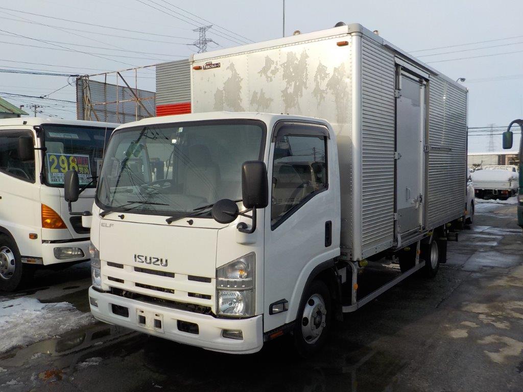 平成23年 いすゞ エルフ 2トンパネル 超ロングワイド 全低床 跳ね上げ式パワーゲート(車検令和4年12月)