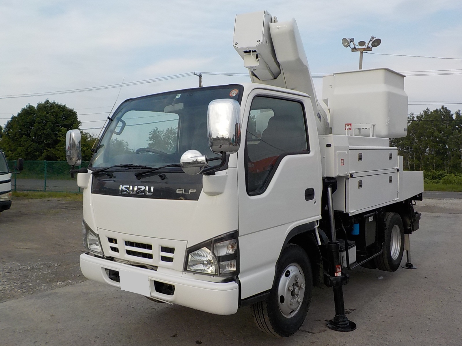 平成18年 いすゞ エルフ 9.7m高所作業車 ★FRPバケット★電工仕様★後方格納★車検令和5年11月)