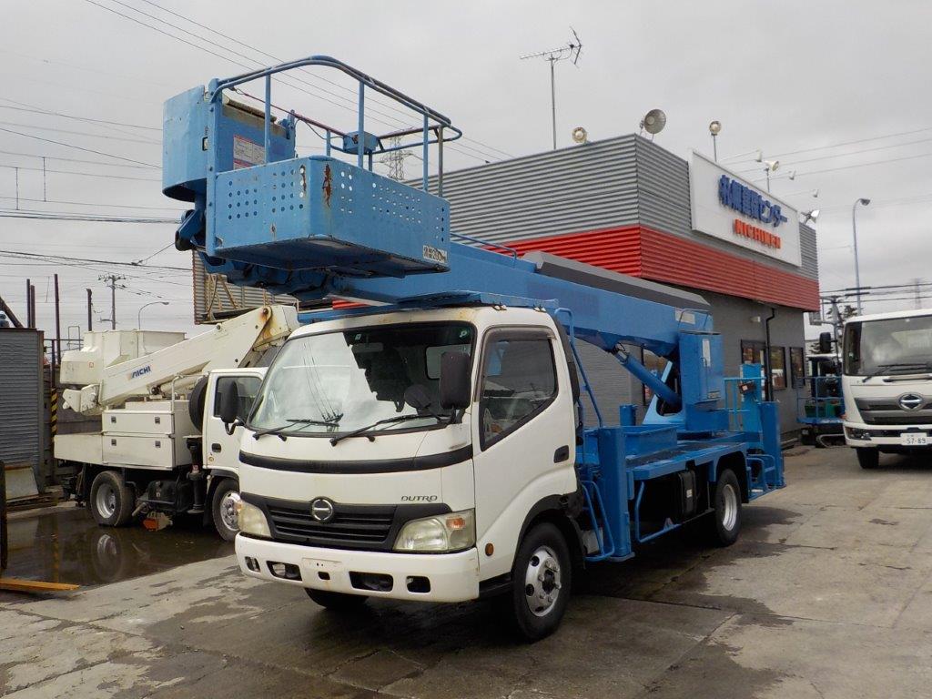 平成19年 日野 デュトロ 22.3m高所作業車 スチールバケット